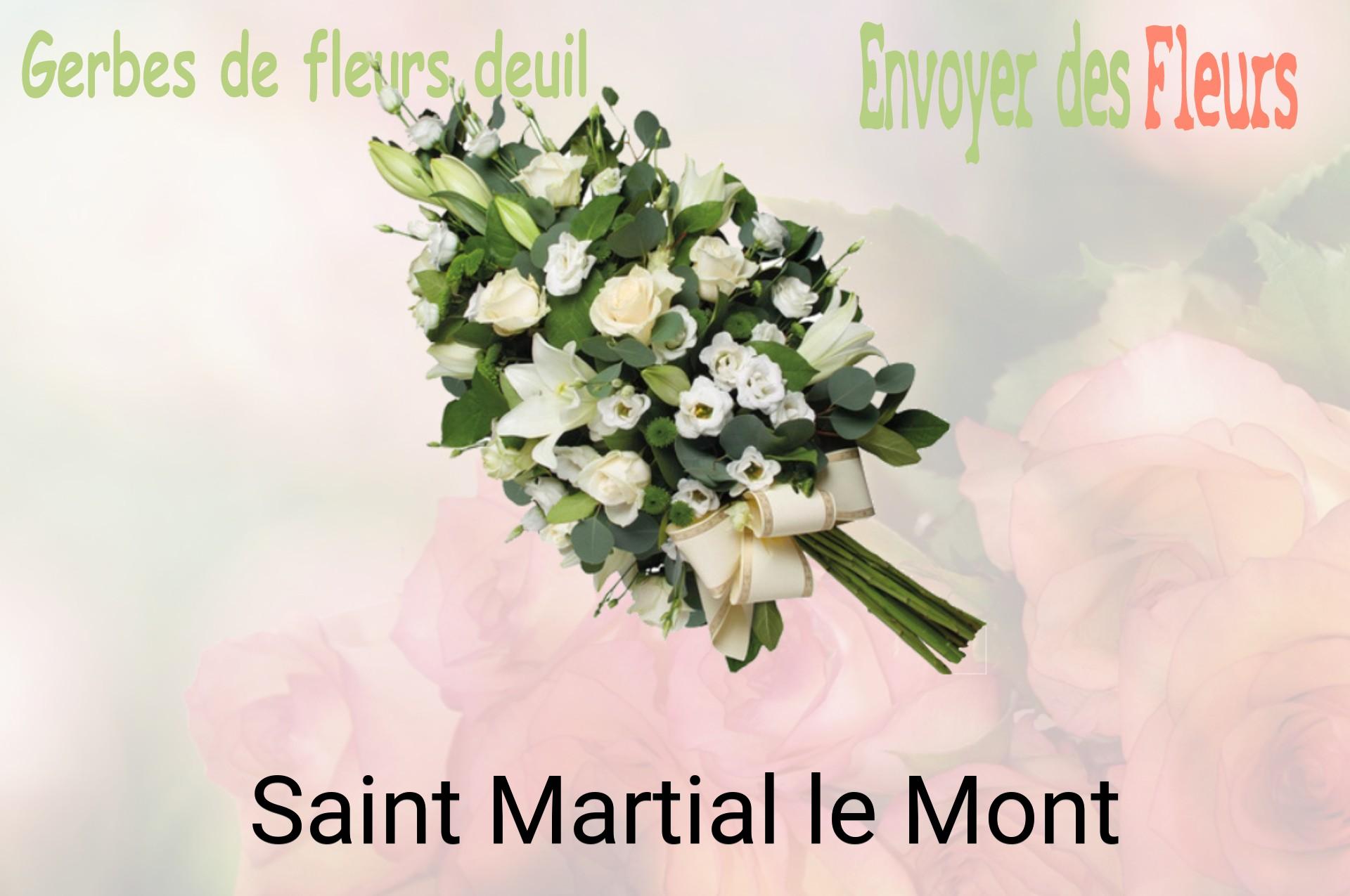 Gerbe de fleurs de deuil livrée à Saint-Martial-le-Mont